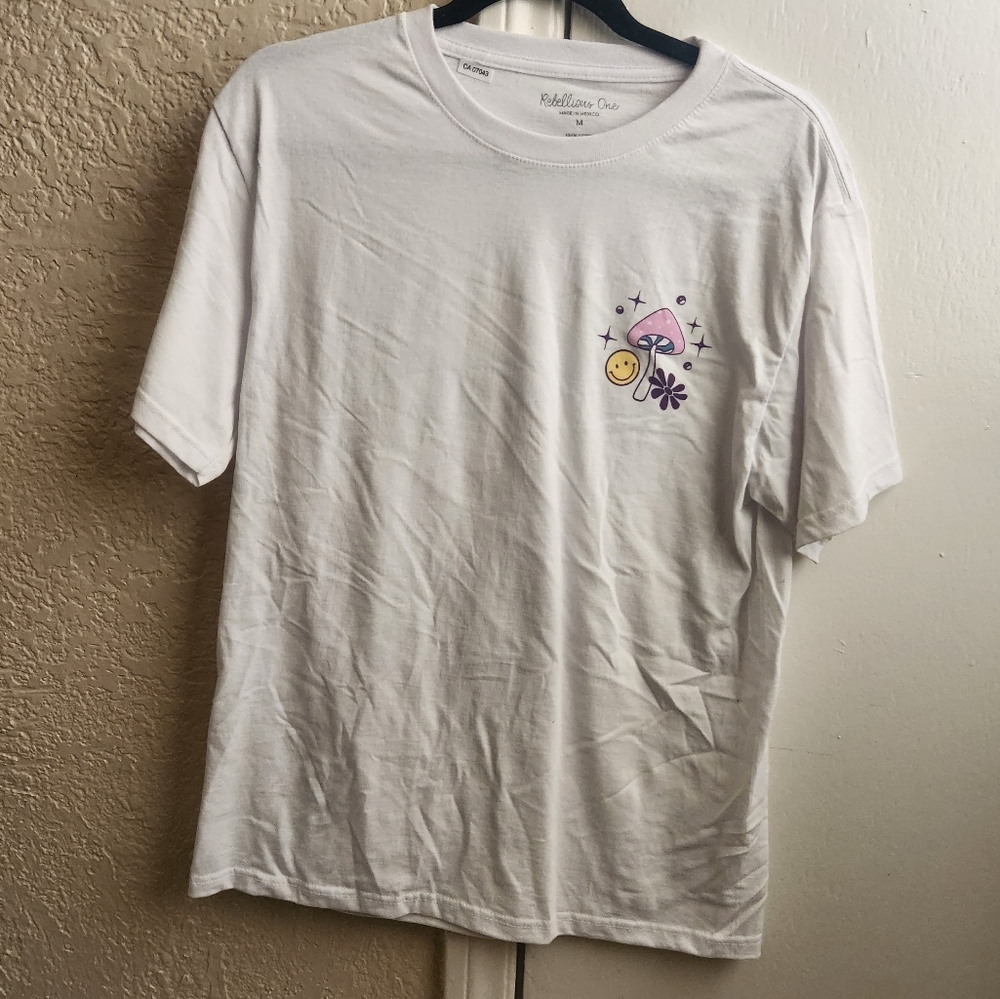 NWOT Rebellious One- Mushroom Graphic Tee